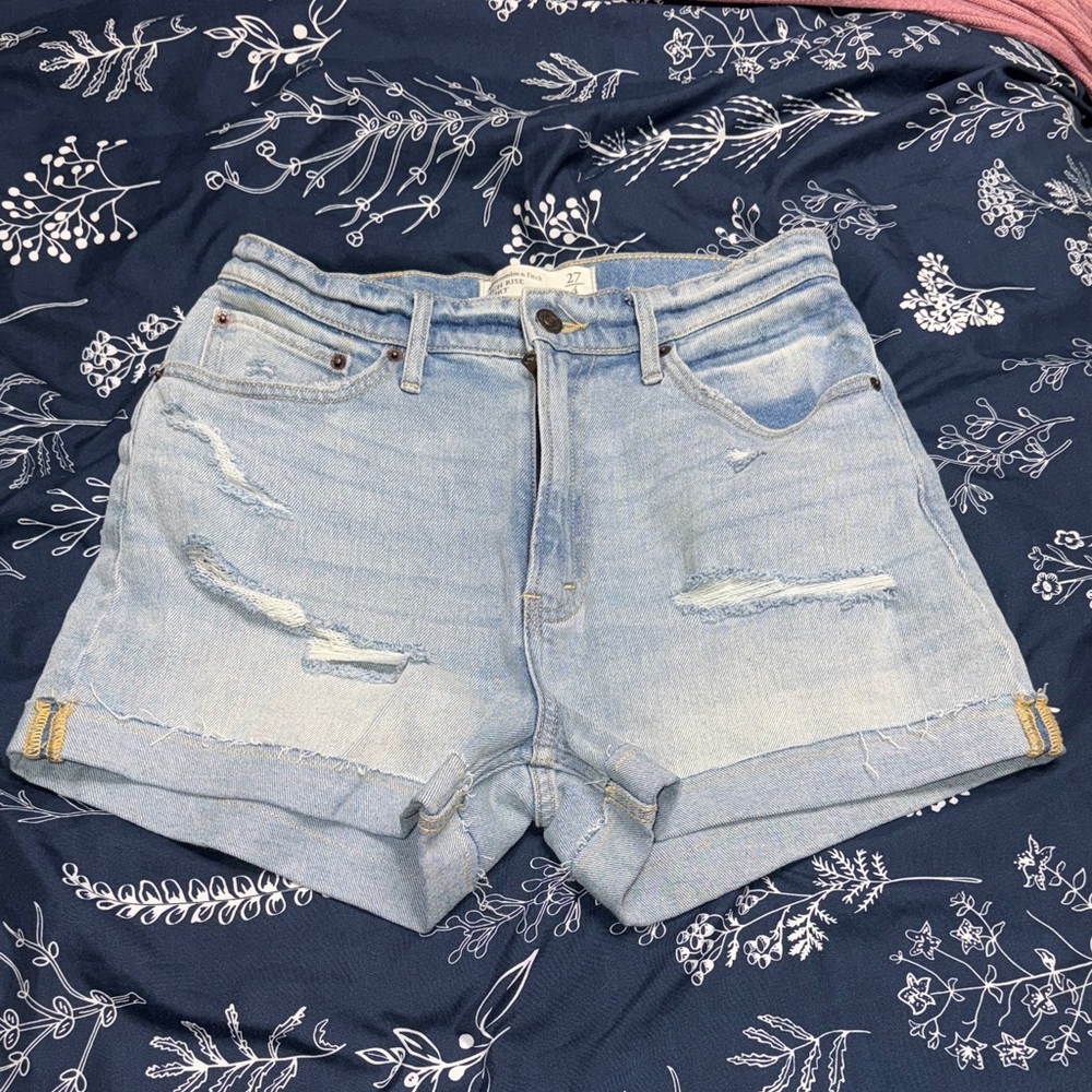 Abercrombie & Fitch Light Blue Jean Shorts